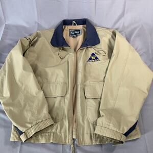 VTG Access Hollywood 1996 Size Medium Jacket Launch Team Beige Logo 90s Top Gear